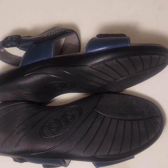 SAS Leather Blue Comfort Sandals 7.5 - Picture 6 of 8